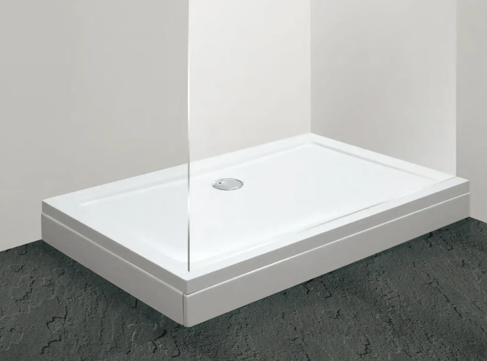 Superflache Duschwanne mit nur 3,5 cm Bauhöhe